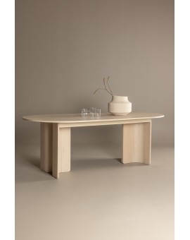 STÓŁ DO JADALNI TYRESÖ 100X220 CM BIAŁY