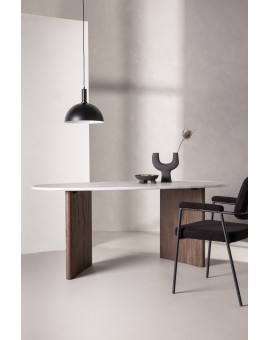 STÓŁ DO JADALNI GRÖNVIK 180X75CM MOCCA JASNOSZARY BETON