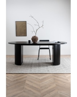 STÓŁ DO JADALNI BIANCA OVAL 200X90CM CZARNY