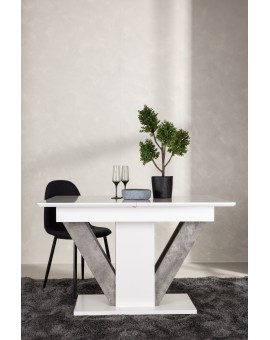 STÓŁ DO JADALNI ROZKŁADANY DISA 120-160X80CM BIAŁY