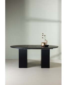 ST&Oacute;Ł DO JADALNI MATILDA ROZKŁADANY 130-180CM CZARNY