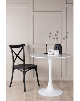 TÓŁ DO JADALNI HAMDEN 80CM BIAŁY