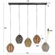 LAMPA WISZĄCA DEFNE METALOWA