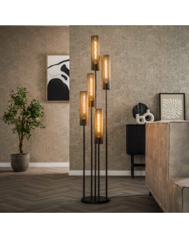 LAMPA PODŁOGOWA OZAN METALOWA CZARNA