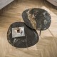 ZESTAW STOLIKÓW KAWOWYCH II MALI CERAMICZNE CZARNE - 2SZT.