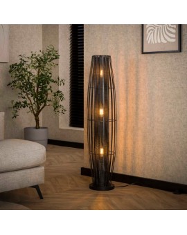 LAMPA PODŁOGOWA IDIL 120 CM METALOWA CZARNA