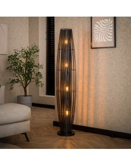 LAMPA PODŁOGOWA IDIL 150 CM METALOWA CZARNA